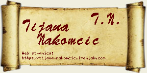 Tijana Nakomčić vizit kartica